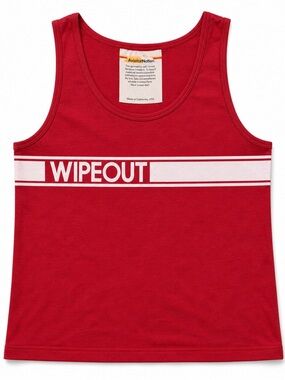 Rare Aviator Nation Red 'WIPEOUT' Tank Top